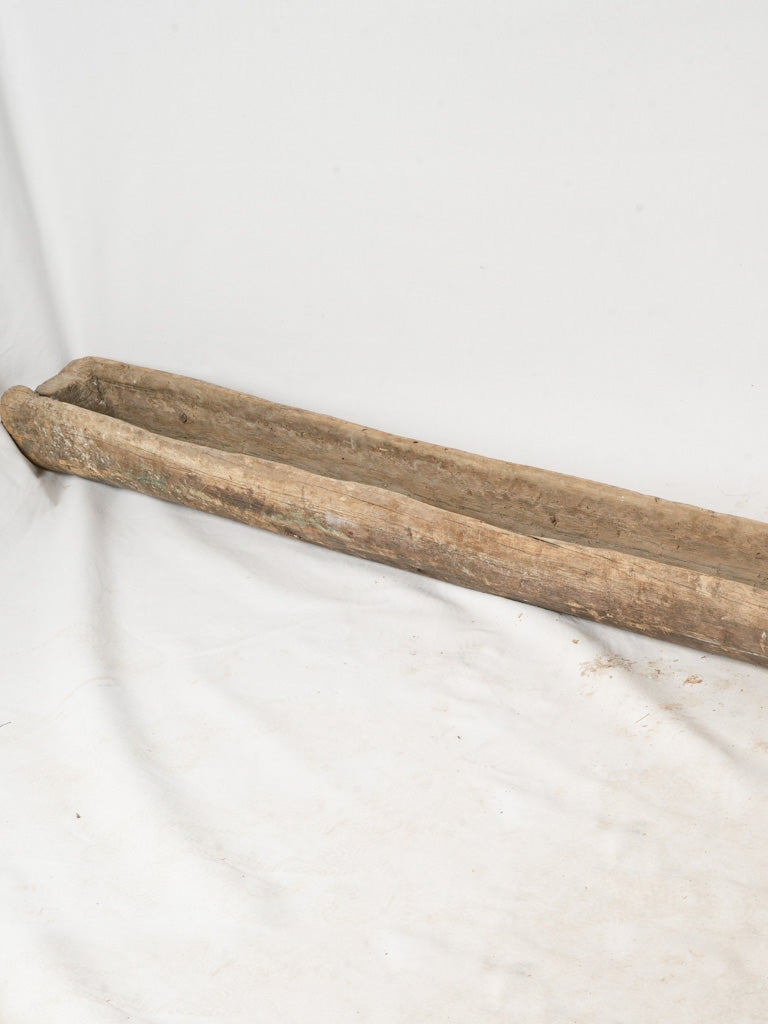 Timeworn solid wood farm trough