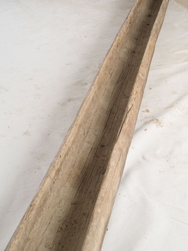 Hand-carved French wooden trough