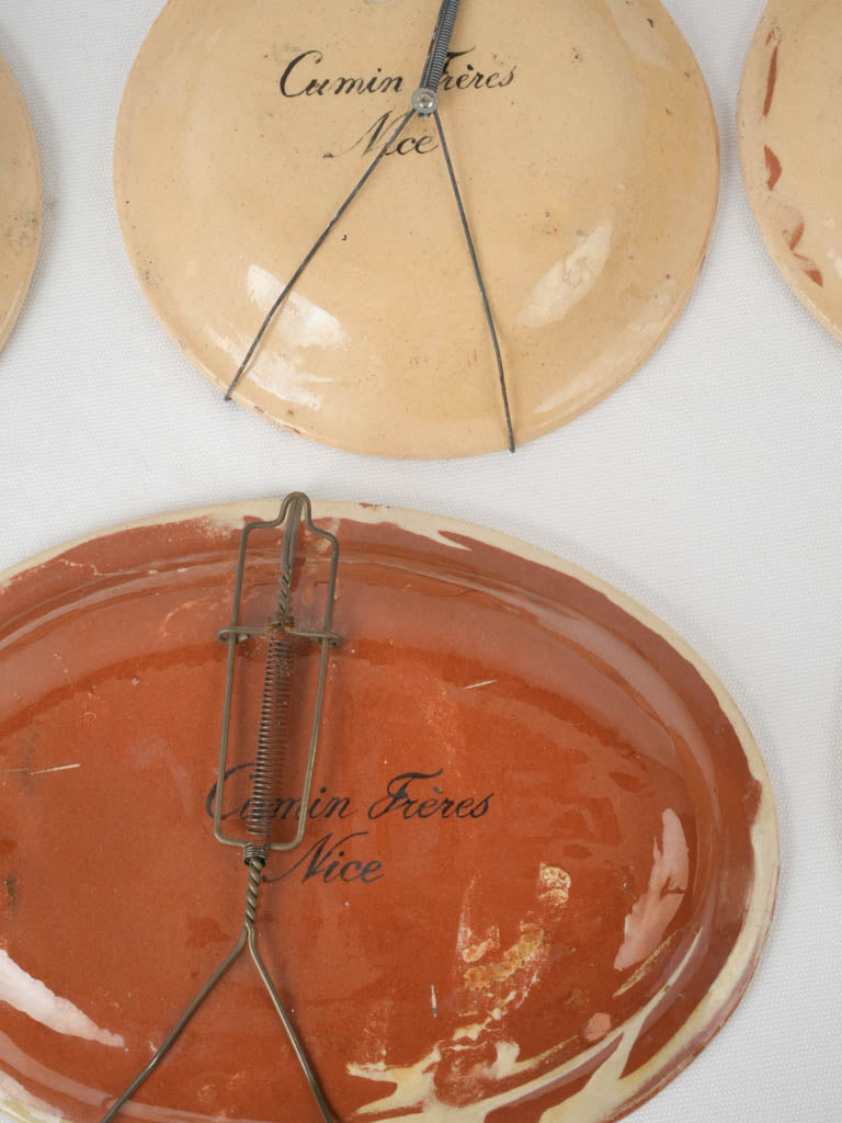 French terracotta-glazed historic Napoleon platter