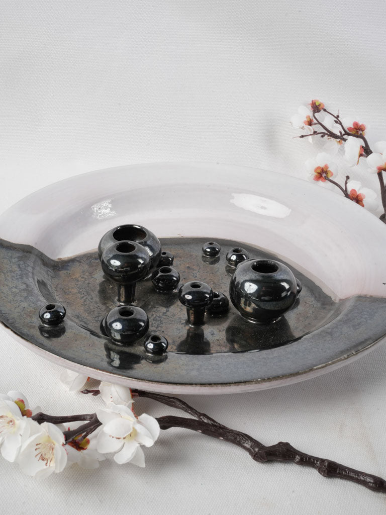 Bold bicolor glaze platter