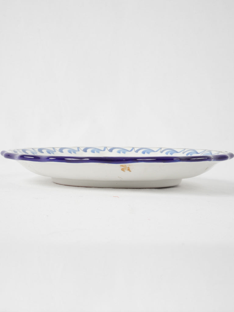 French hand-painted glazed ceramic platter