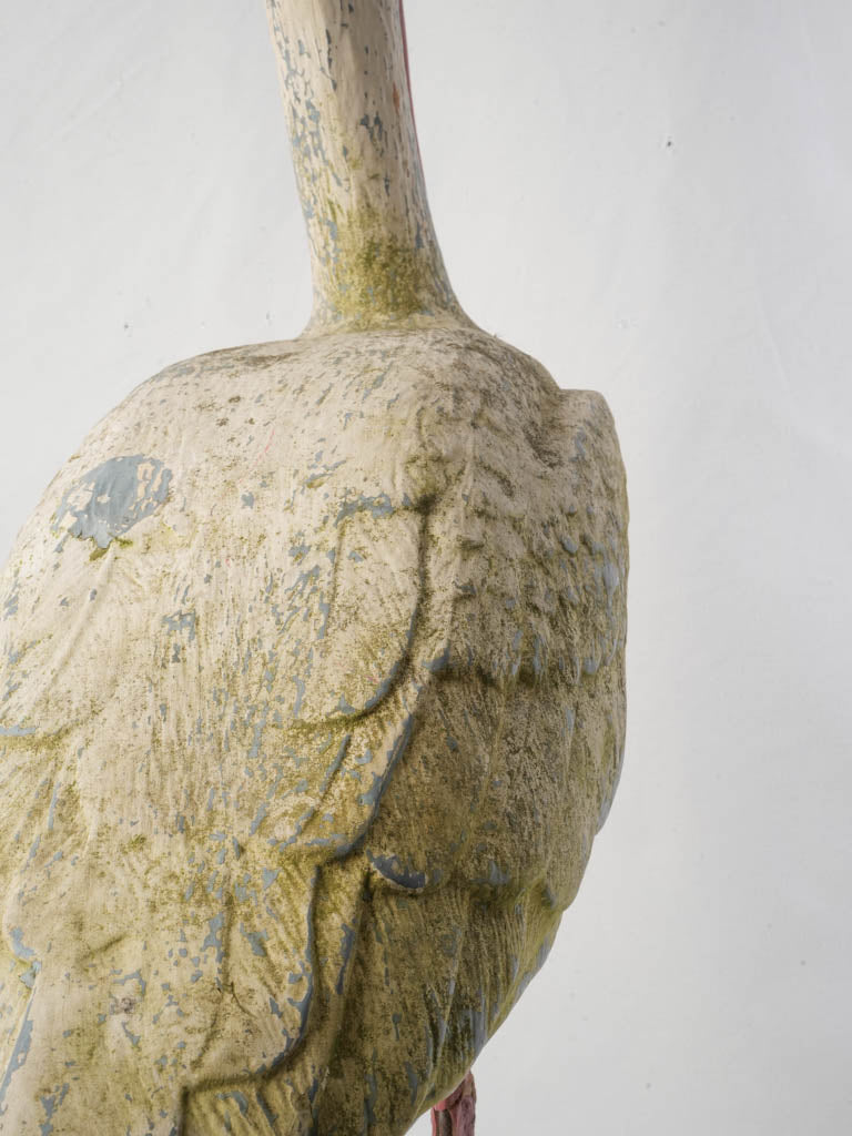 Rustic painted resin bird figure