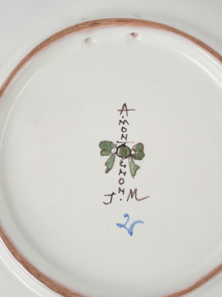 Delicate twentieth-century French bird plate