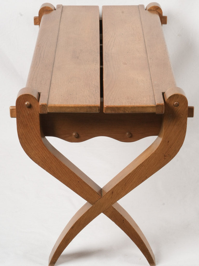 Architectural oak table by Guillerme