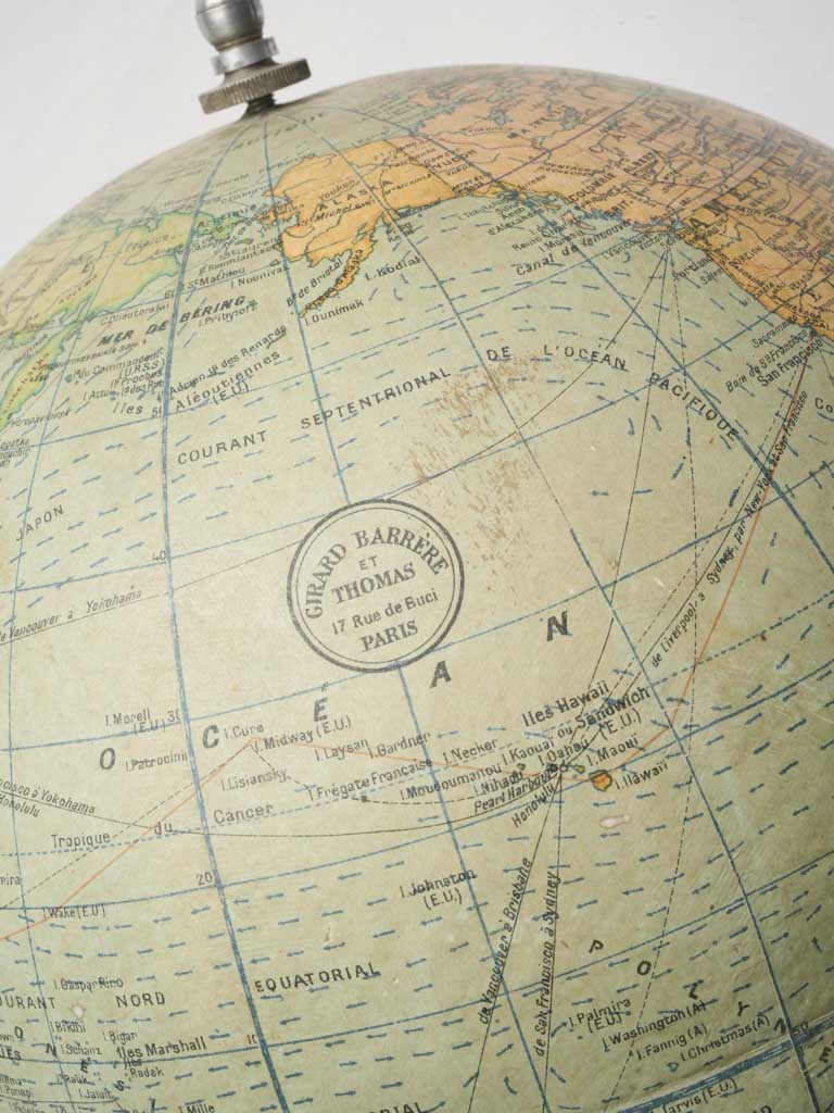 Soft sea-green ocean globe