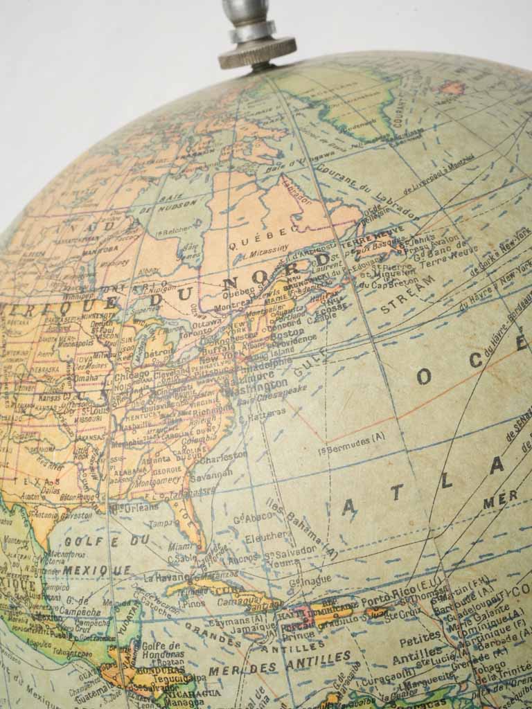 Pastel landmasses design globe