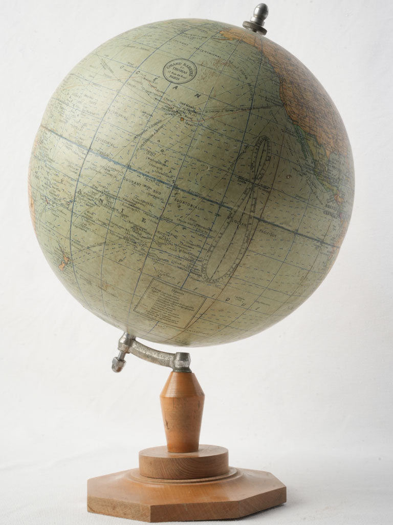 Antique terrestrial educational globe