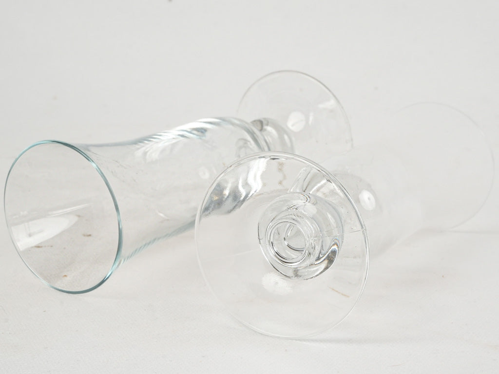 Exquisite vintage champagne glass set