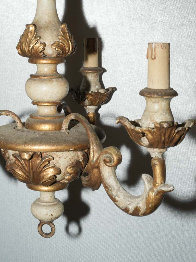 Antique wood and stucco fixture