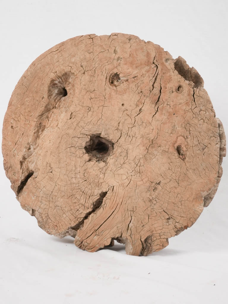 Aged, heavy-wear pulley artifact