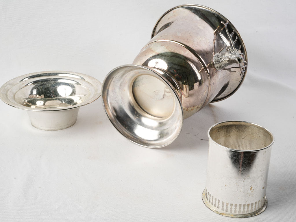 Elegant metal wine cooler