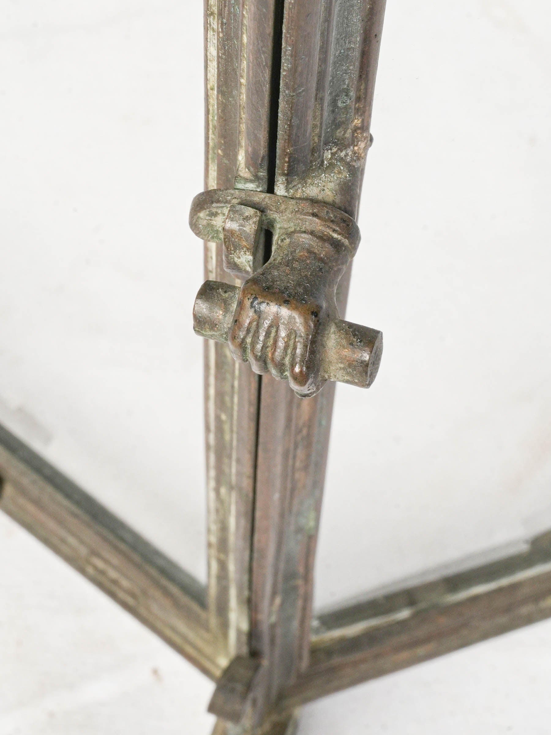 Large Hexagonal Bronze & Brass Hall Lantern, Early 19th Century - 42¼" x 21¼"