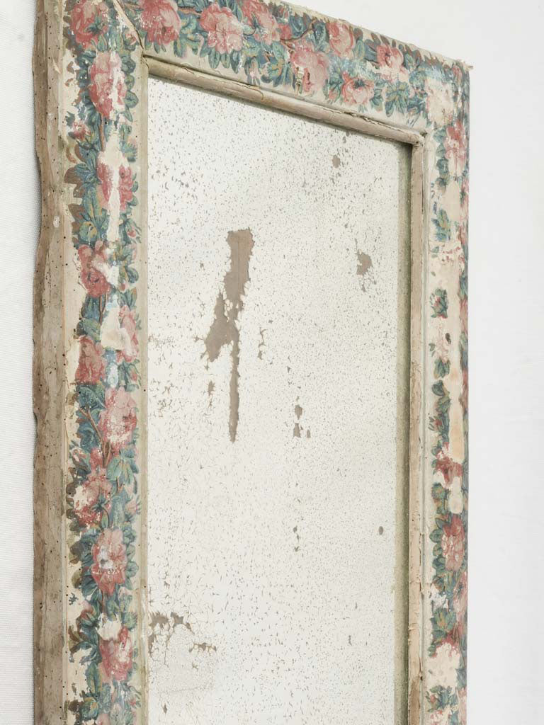 Patinated 19th-century hanging mirror