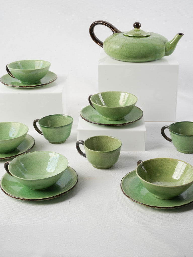 Vintage Dieulefit ceramic coffee set