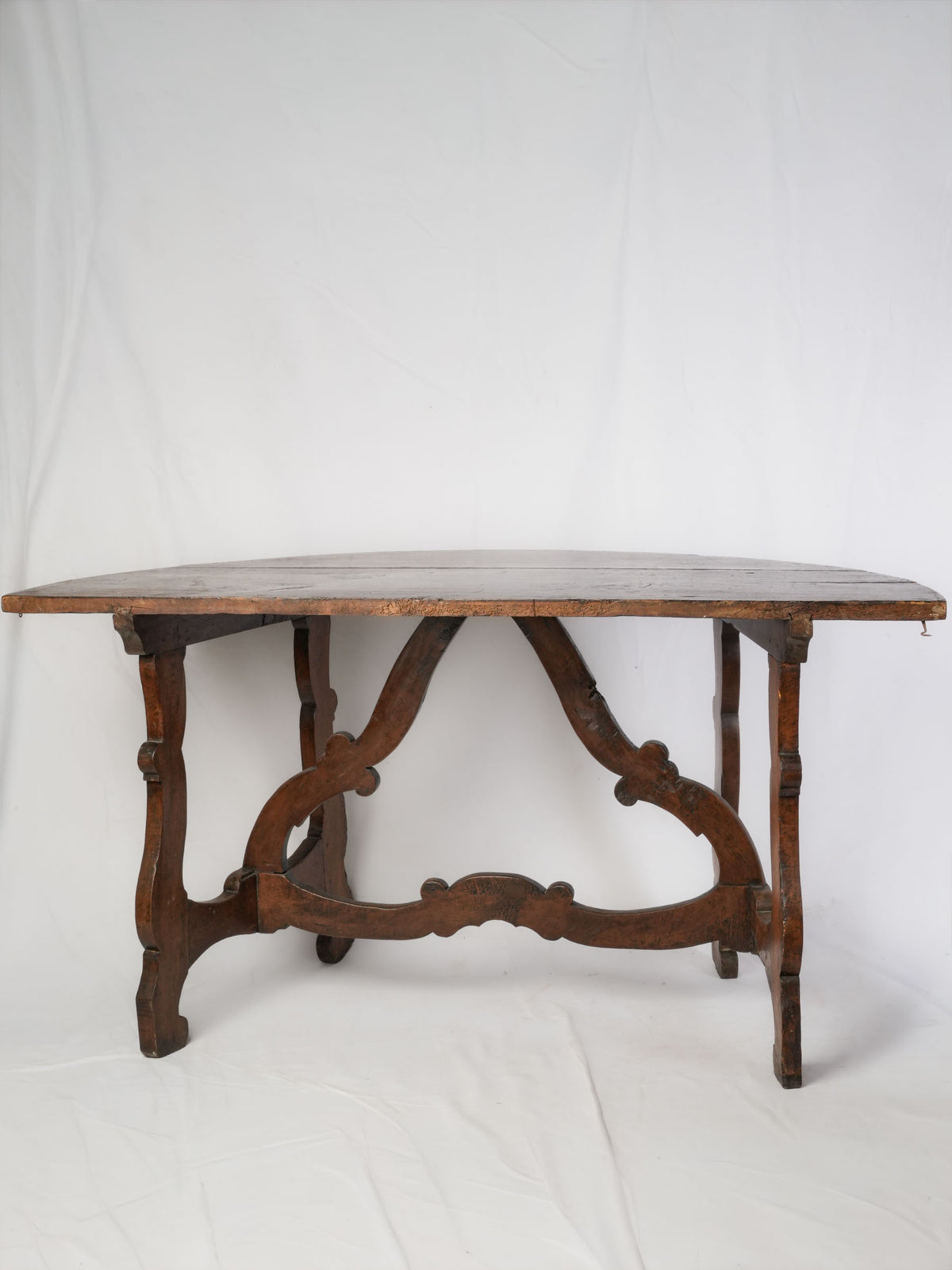 Historic trestle-base console pair