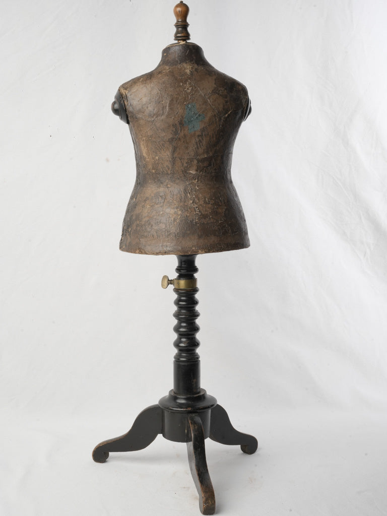 19th-century leather torso mannequin