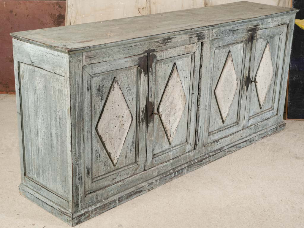 Timeless blue-grey patina cabinet