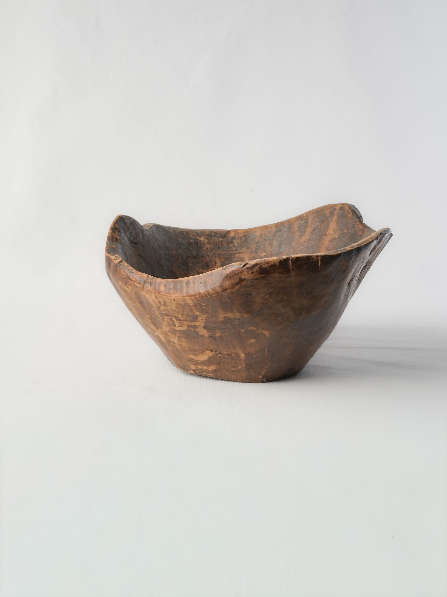 Organic mid-century modern wood bowl