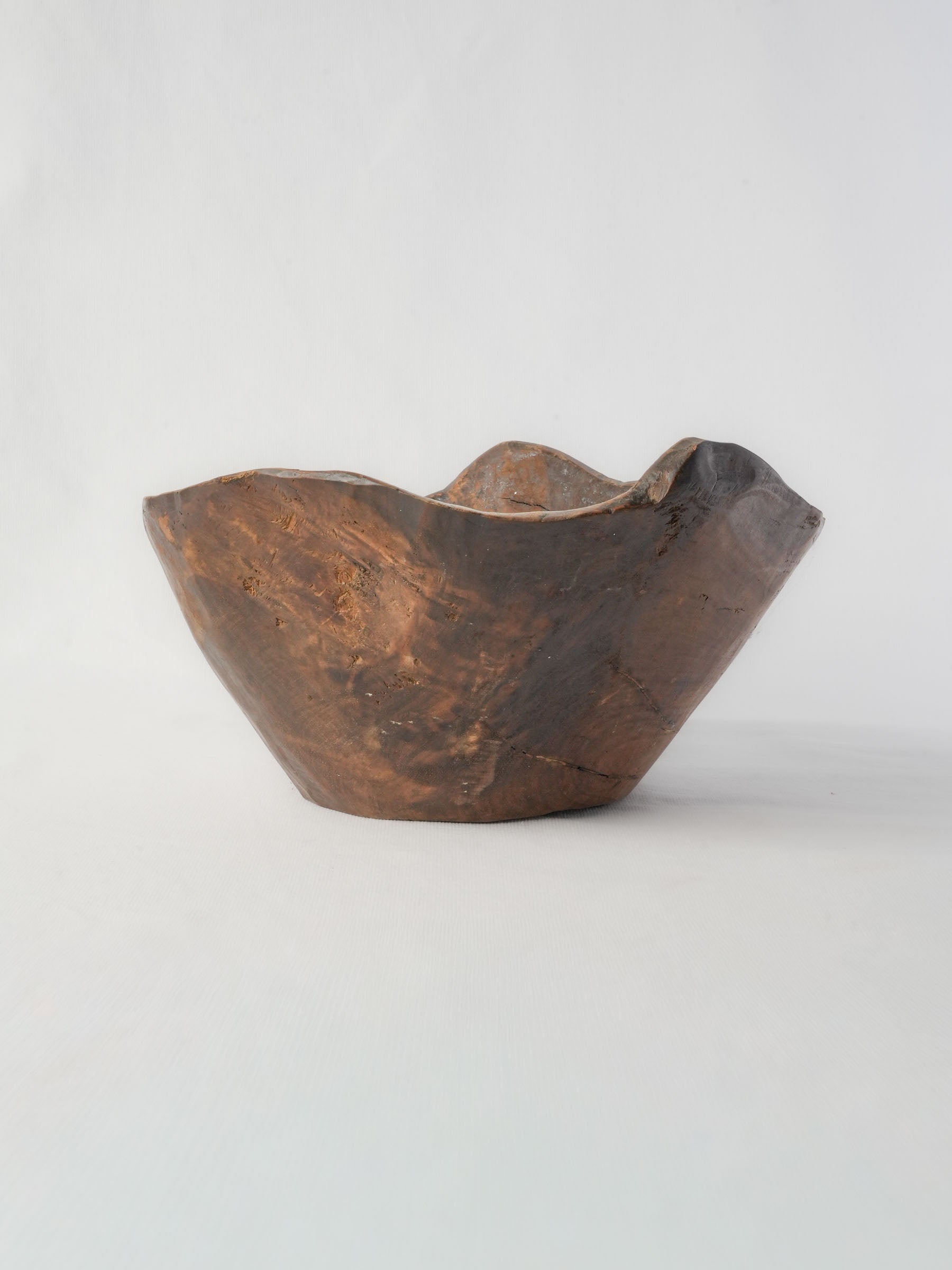 Textured large rustic fruit bowl