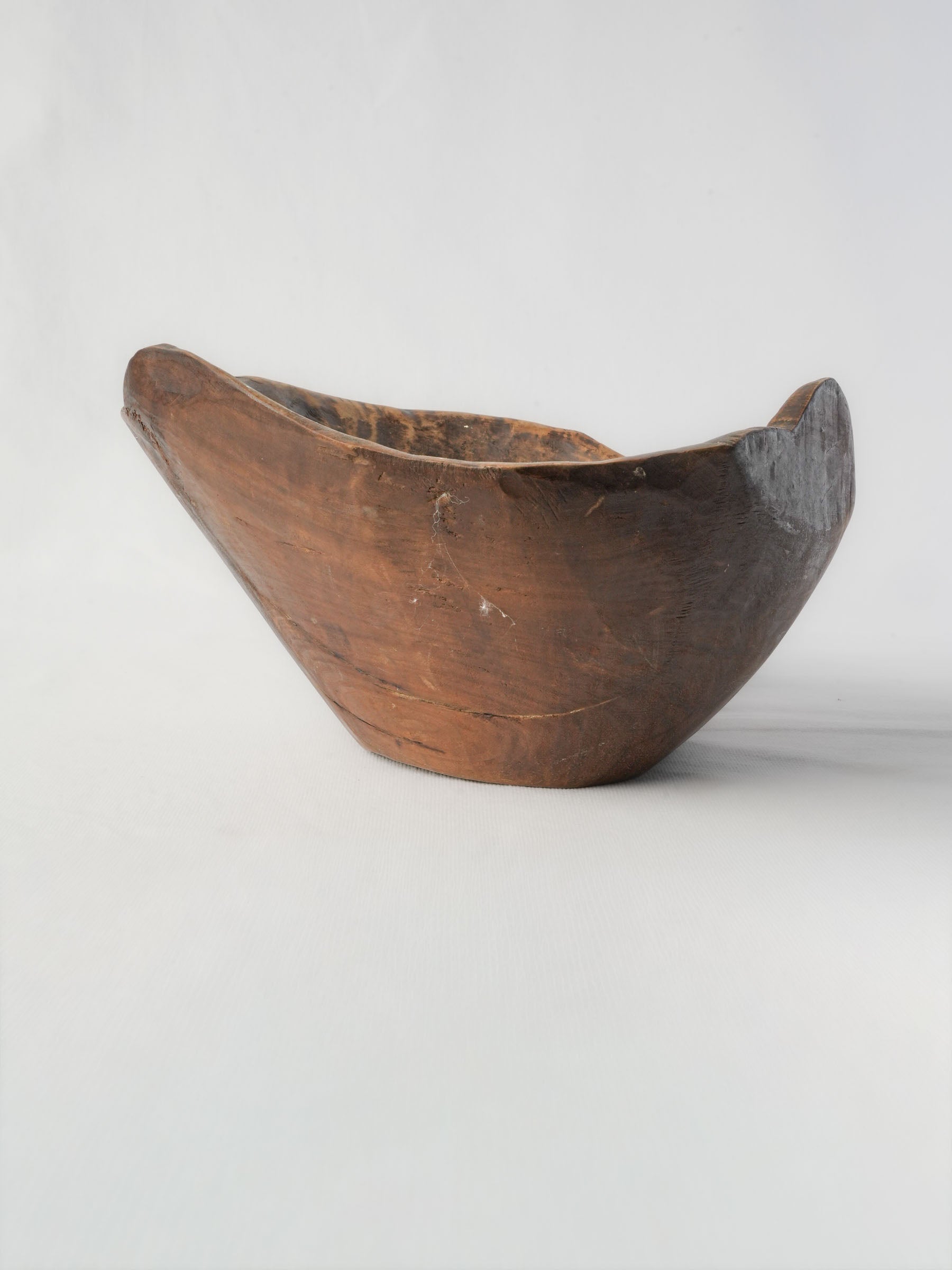 Hand-carved vintage wooden centerpiece
