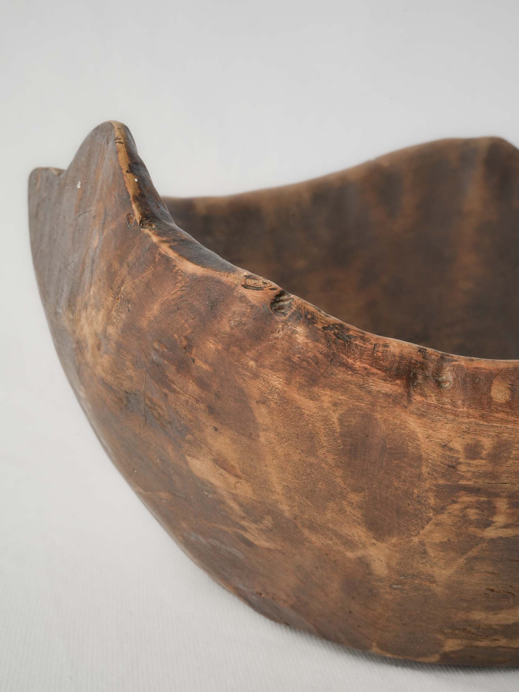 Irregular hand-carved artisanal bowl