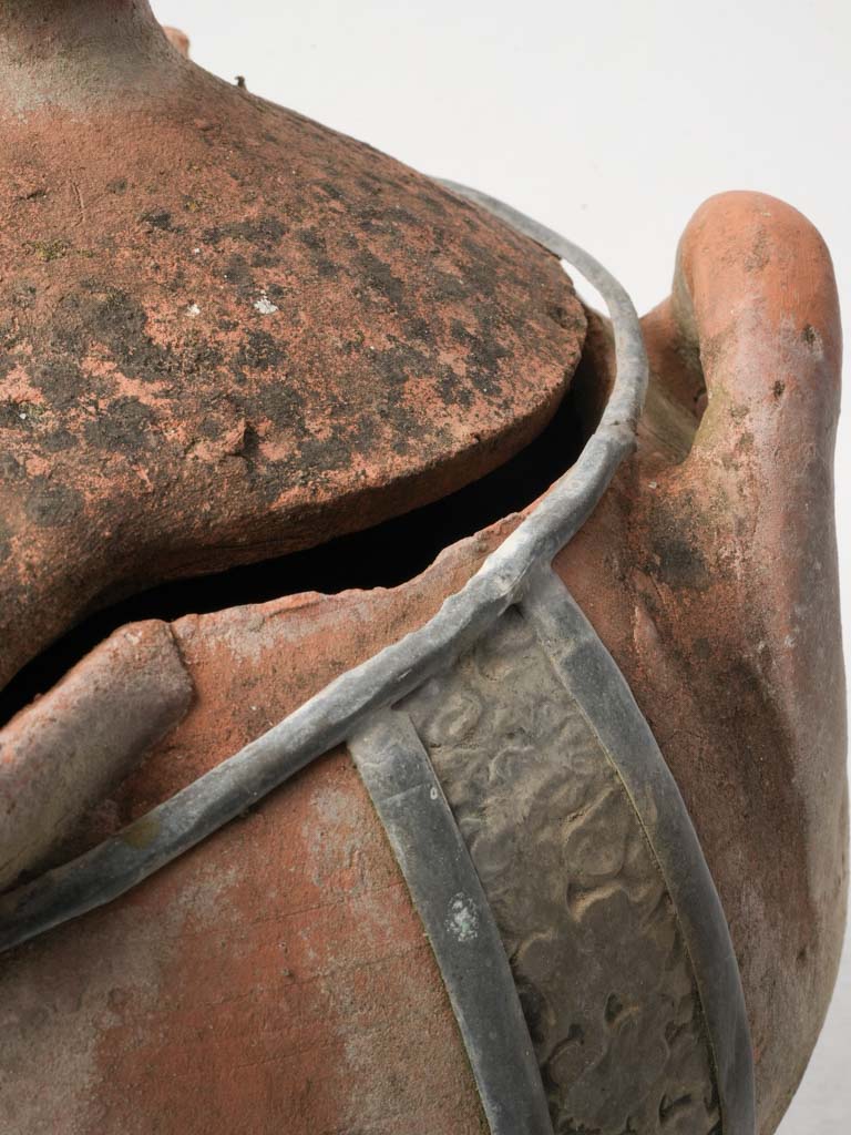 Unfinished earthy toned pottery