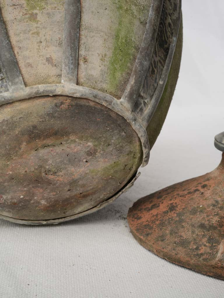 Richly textured terracotta jug