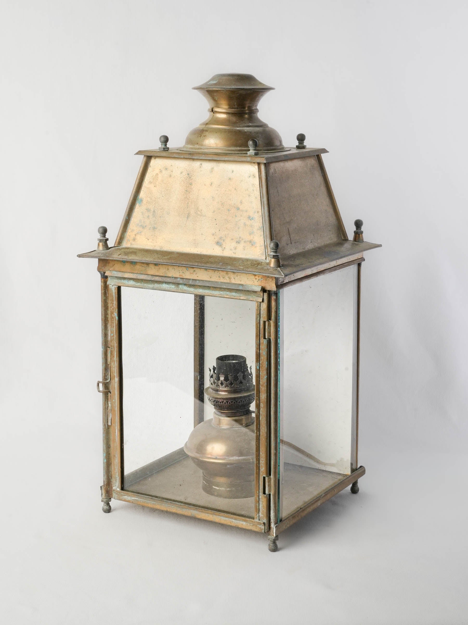 Late 19th Century French Brass Lantern - 22"