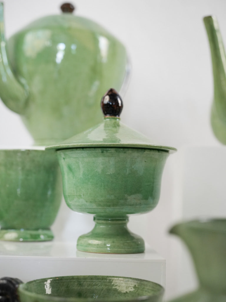 Vibrant green stoneware