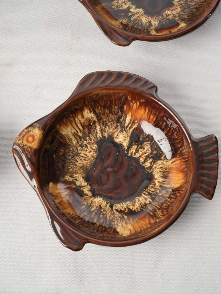 Whimsical Mid-Century Vallauris Fish-Form Bouillabaisse Set for 5