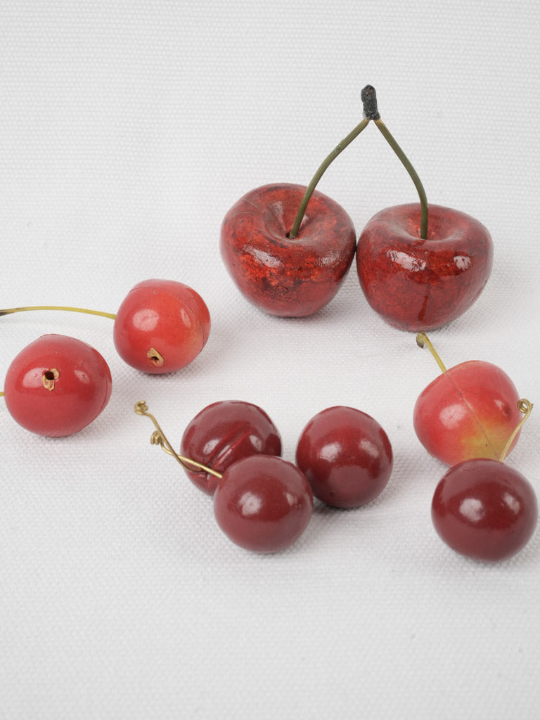 Glossy, Old World, Red, Vibrant, Cherry Ornaments