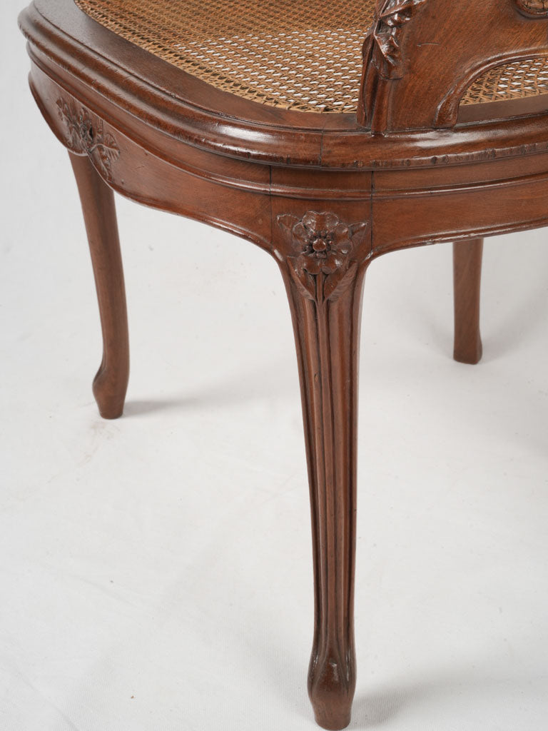 Historic mahogany caned chair