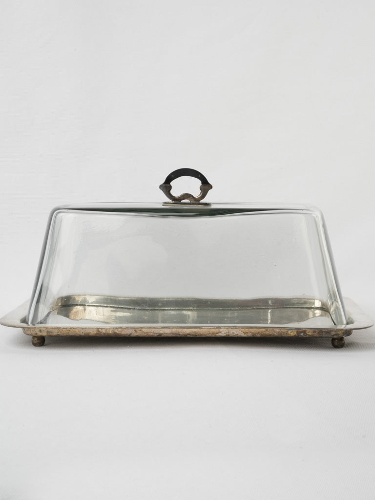 Vintage Parisian glass lidded cloche