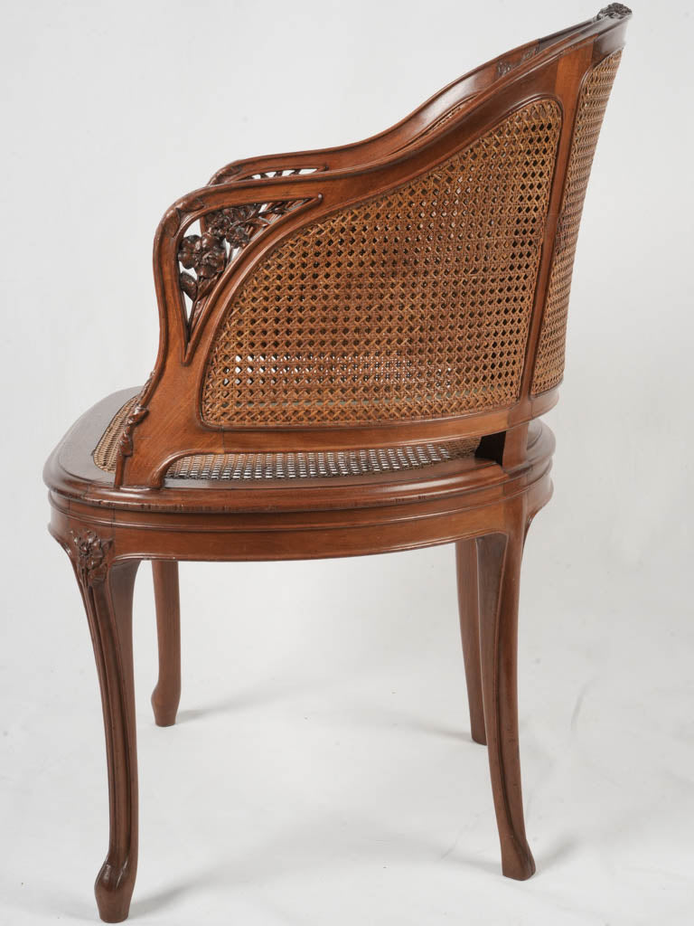 Authentic early 1900s caned armchair
