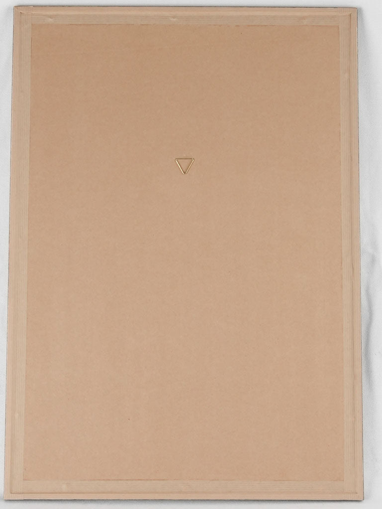 Large modern abstract pastel- orange taupe w/ black frame - Caroline Beauzon 26" x 18½"