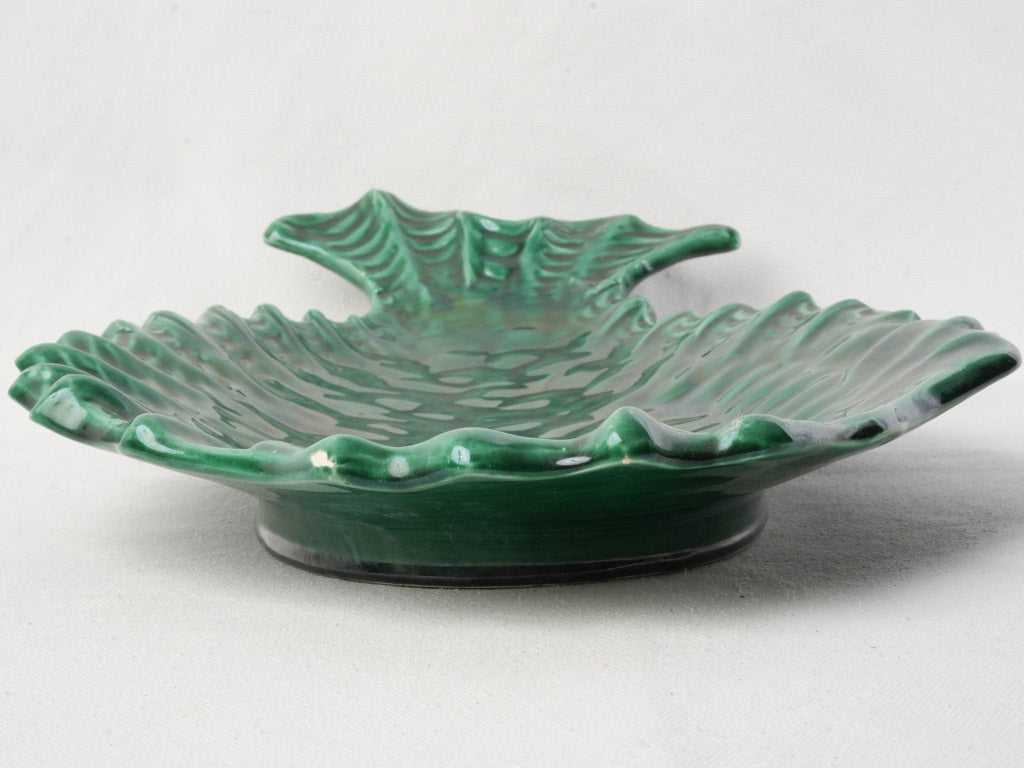 Sculptural emerald kitchen centerpiece