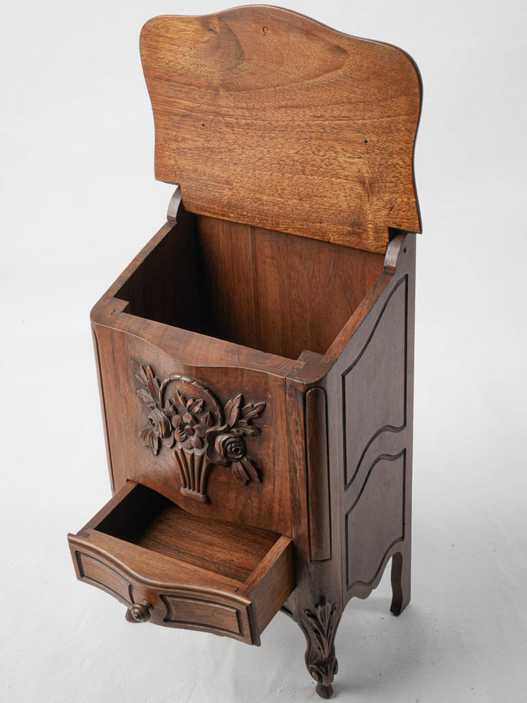 Stylish antique salt storage box