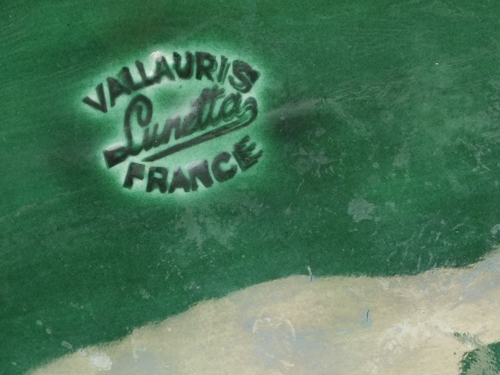 Bold green ceramic wall decor