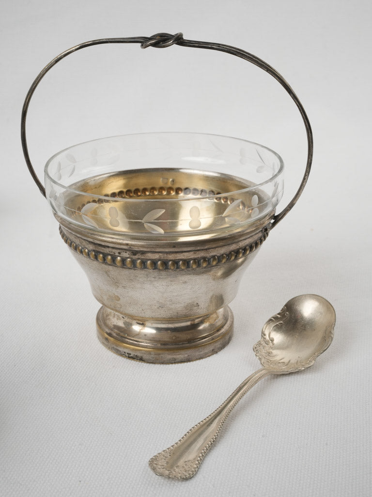 Decorative antique silverware set