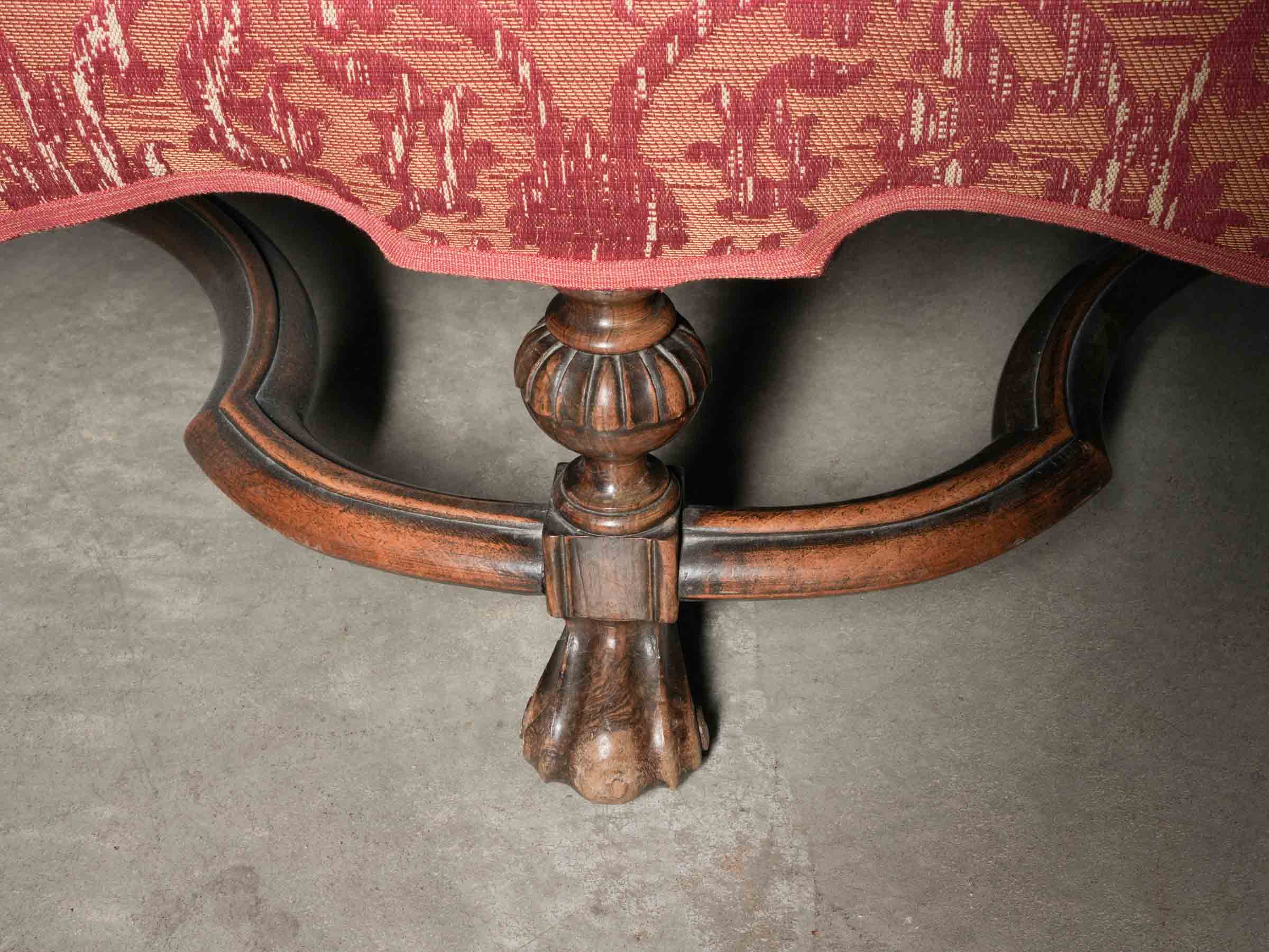 18th-Century Italian Baroque Banquette w/ Pierre Frey Upholstery - 60¾"