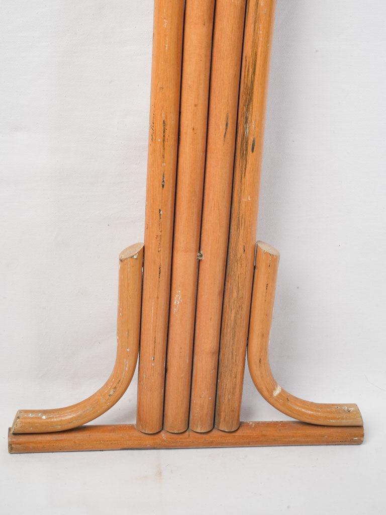 Honey-toned vintage wall shelf