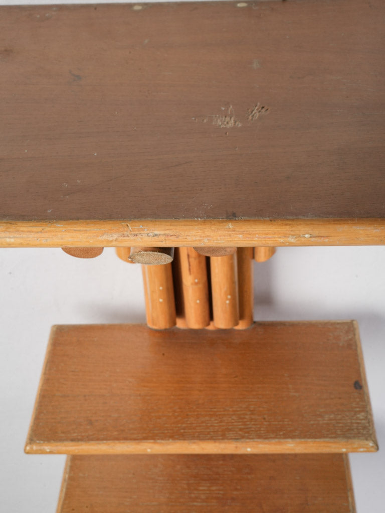 Organic modern wooden shelf