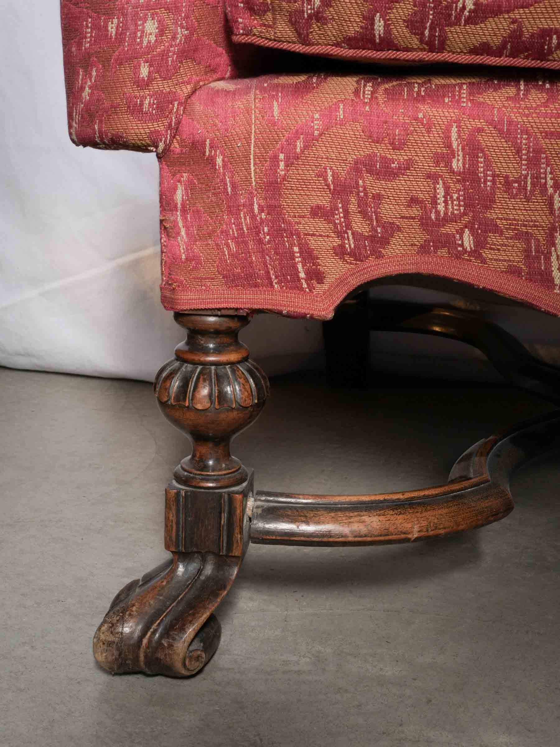 18th-Century Italian Baroque Banquette w/ Pierre Frey Upholstery - 60¾"
