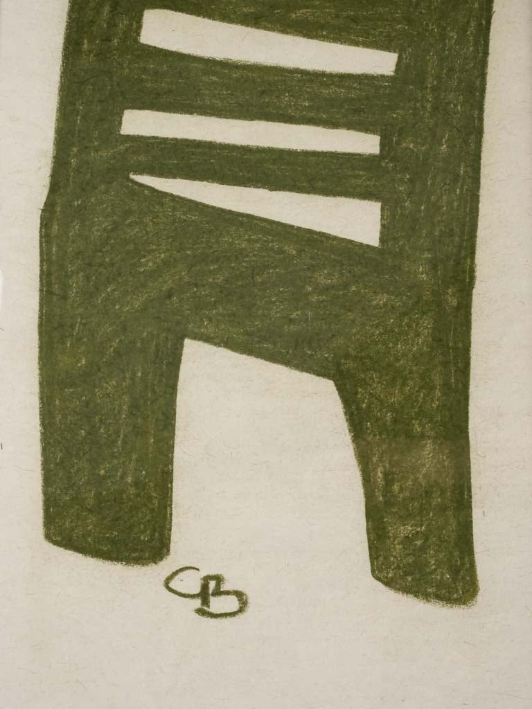 Large modern pastel- green day bed - Caroline Beauzon 55" x 14½"