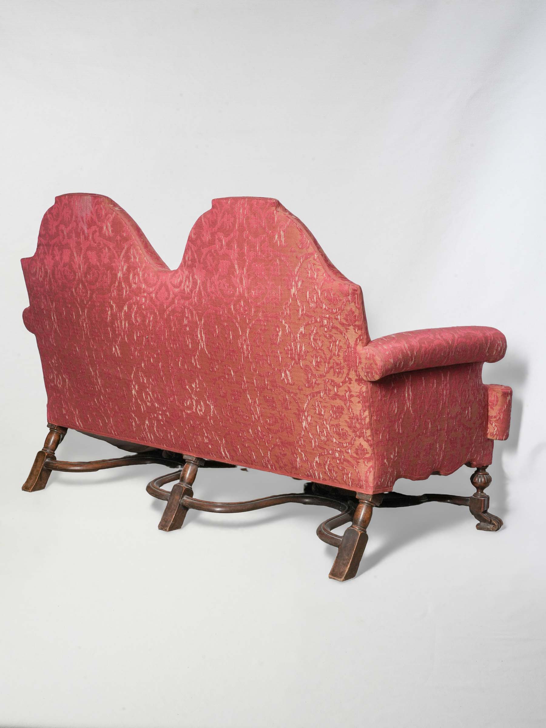 18th-Century Italian Baroque Banquette w/ Pierre Frey Upholstery - 60¾"