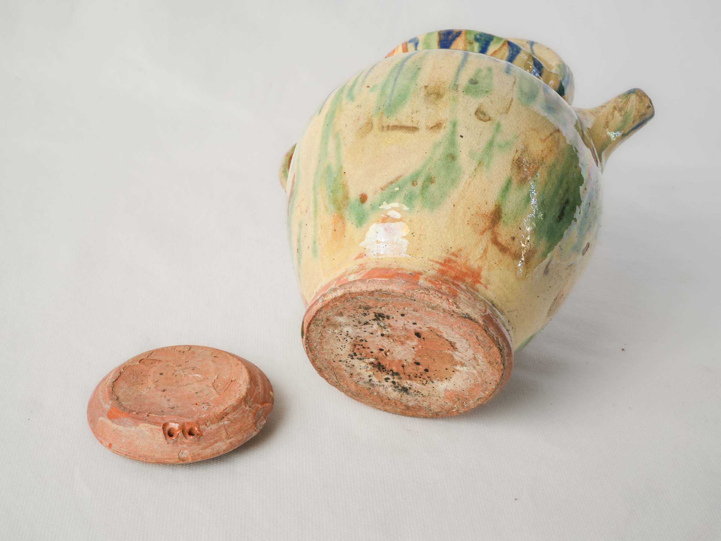 Folk pottery-inspired ceramic jug