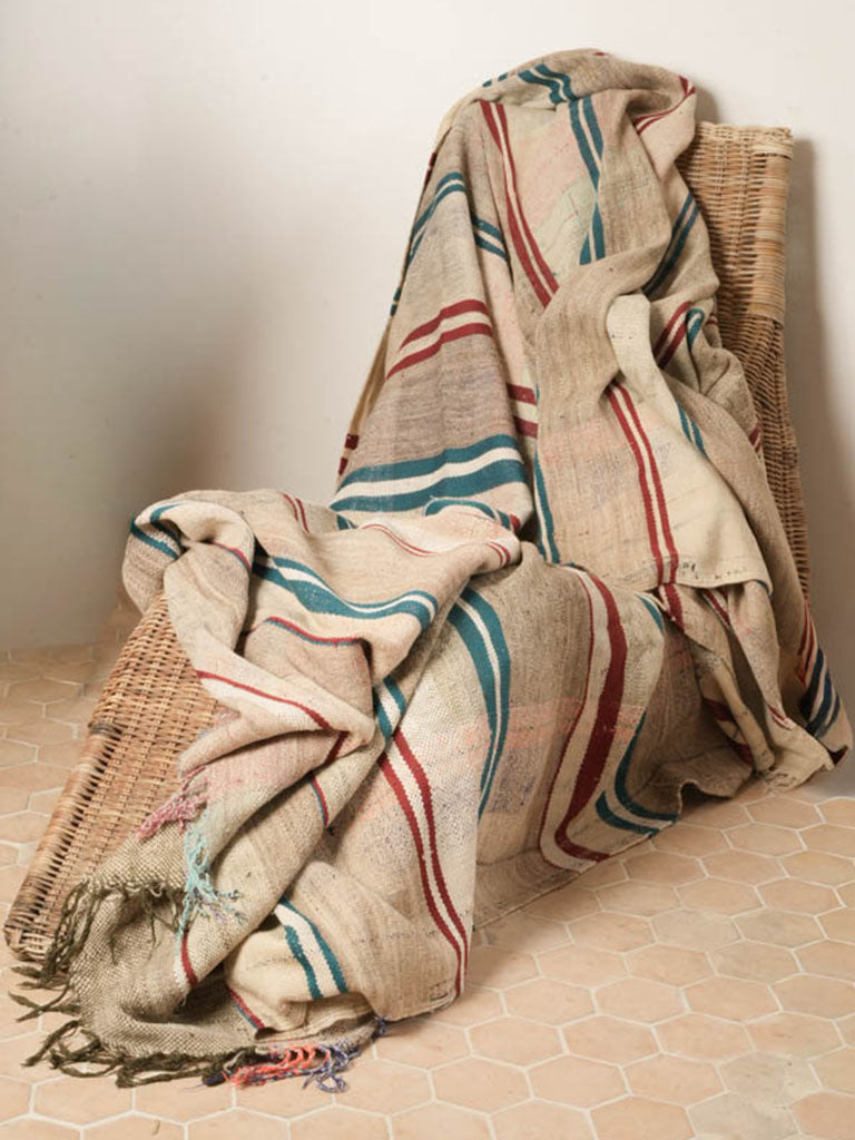 Charming irregular striped throw
