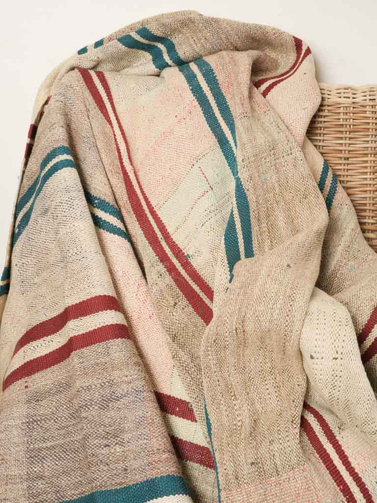 Authentic aged Moroccan blanket