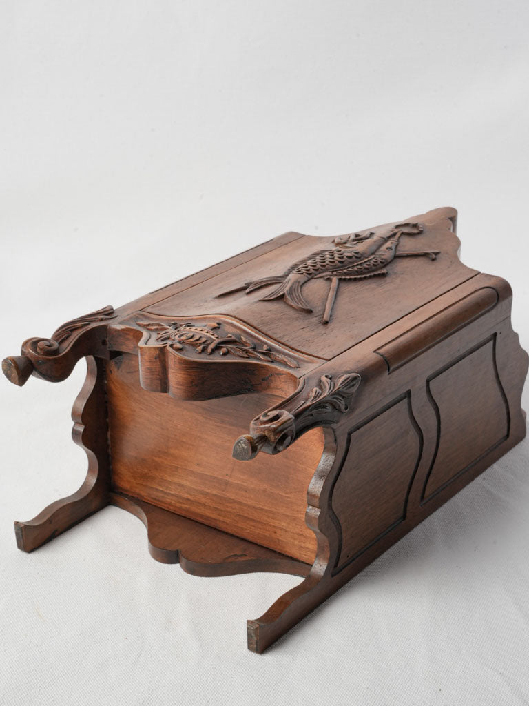 Molded contour antique flour box