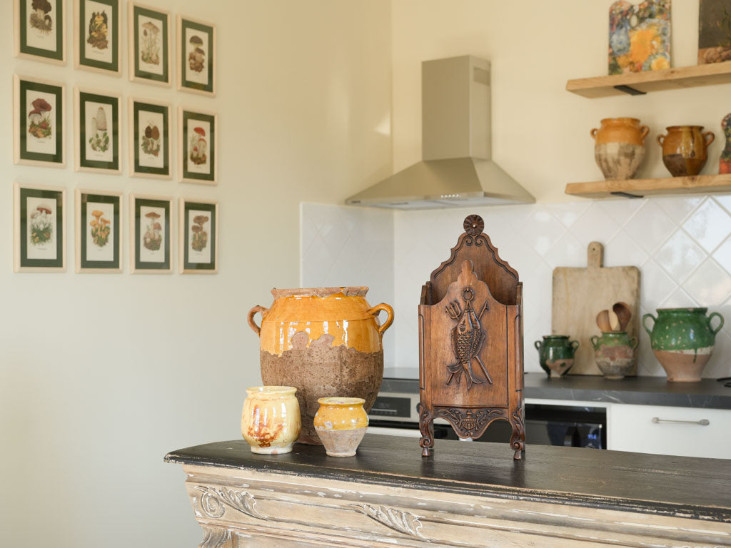 Elegant carved flour storage piece